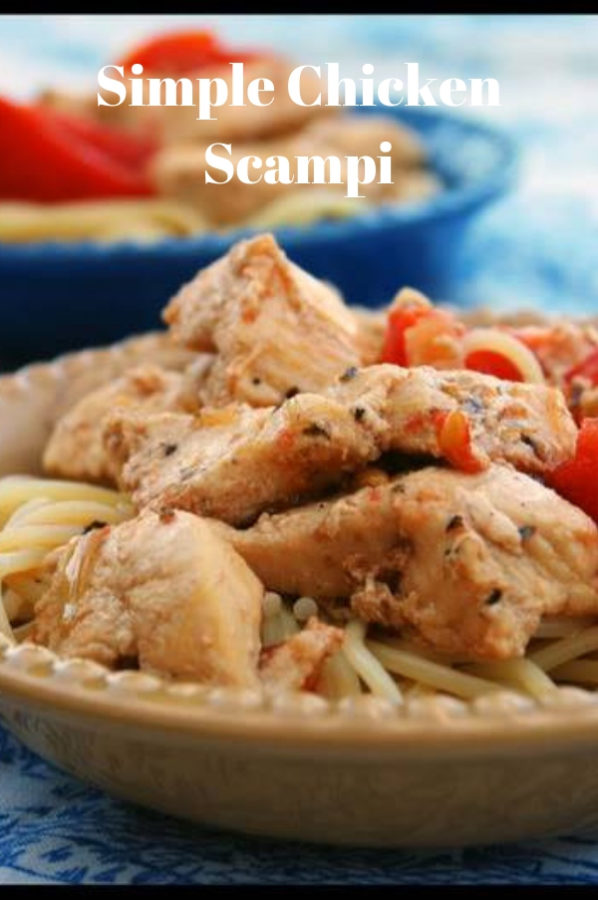 Simple Chicken Scampi Recipe from dineanddish.net