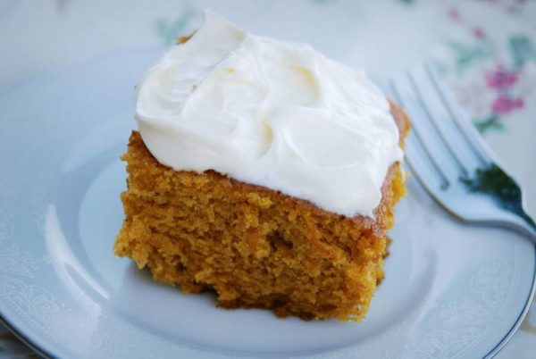 Pumpkin Bars with Cream Cheese Frosting