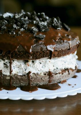 Chocolate Covered Oreo Cookie Cake Dessert