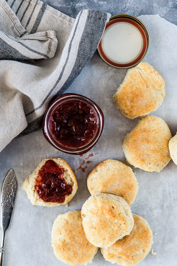 Buttermilk Biscuits with Strawberry jam