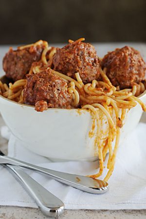 Mom's Spaghetti And Meatballs from Dine and Dish