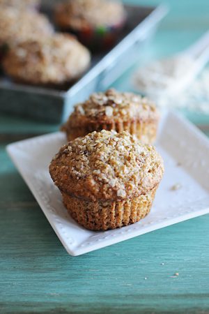 Applesauce Oatmeal Streusel Muffins made with Quaker Oats