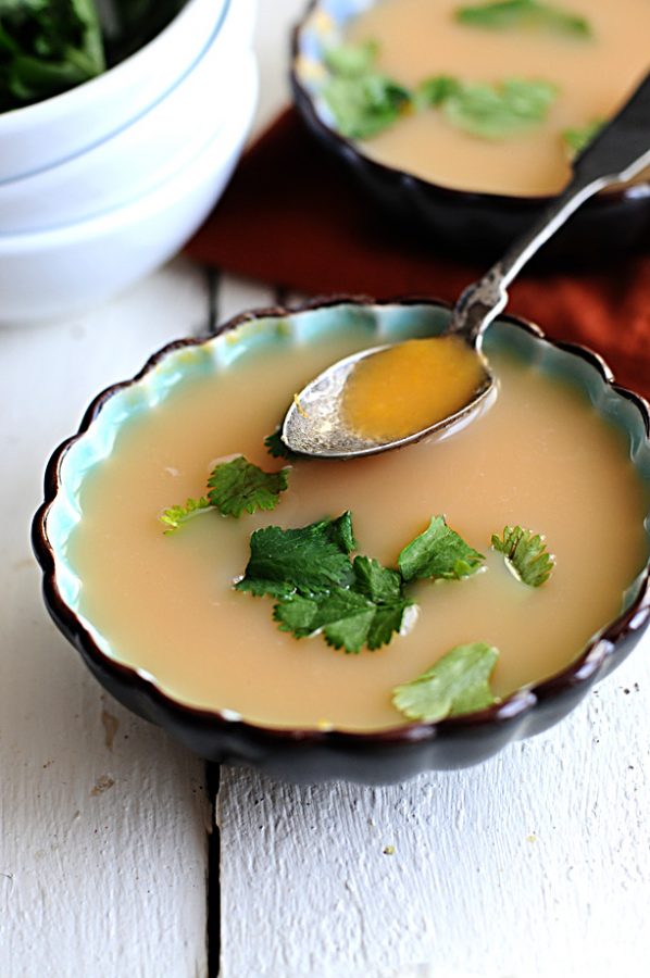 sweet potato soup with Tabasco