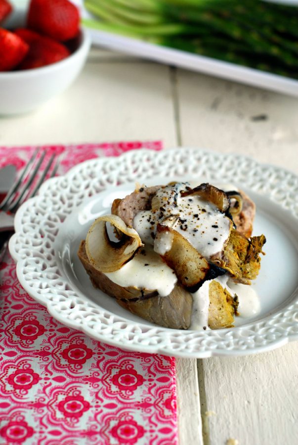 Pork Loin with Sour Cream & Onion Sauce