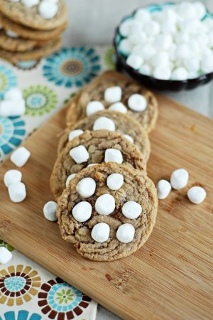 hot chocolate cookies with marshmallows