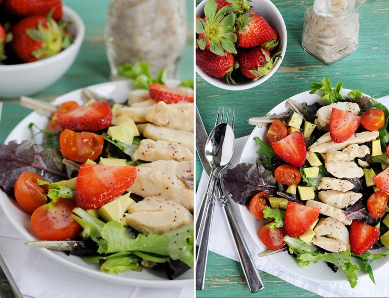 strawberry salad with poppy seed dressing