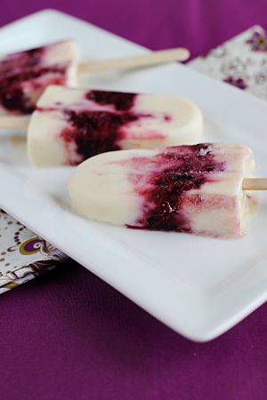 Sweet Cherry Yogurt Popsicles