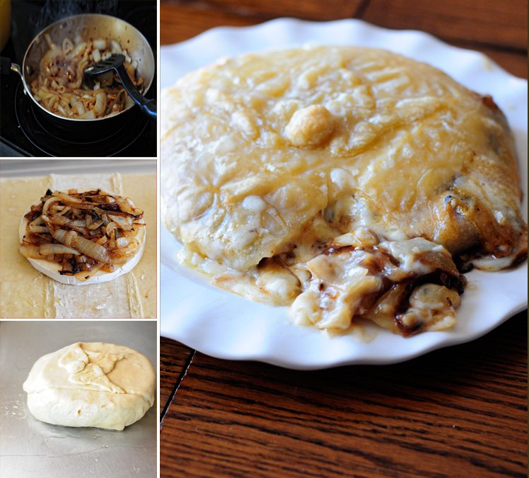 Baked Brie with Caramelized Onions Recipe on dineanddish.net