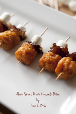 Sweet Potato Casserole Bites from dineanddish.net