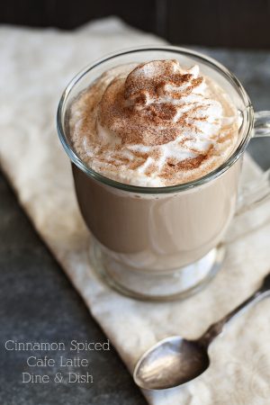 Photo of Cinnamon Spiced Cafe Latte by www.dineanddish.net
