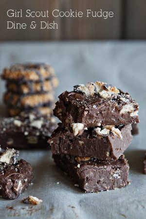 Girl Scout Cookie Fudge Recipe using Caramel Delights