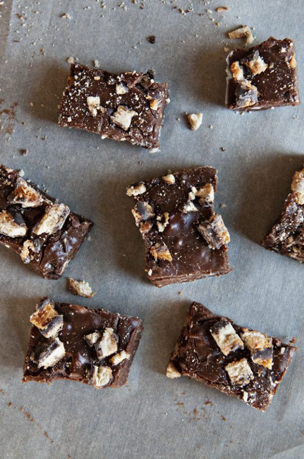 Girl Scout Cookie Fudge Recipe from Dine & Dish