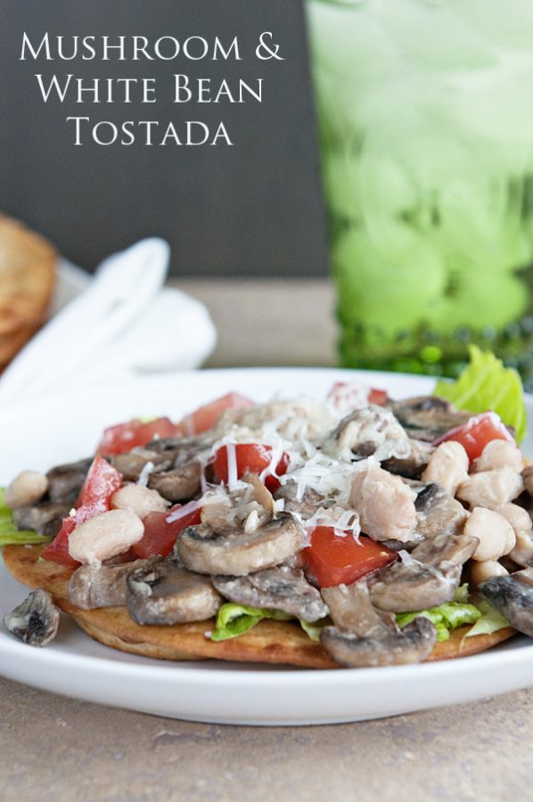 Mushroom White Bean Tostada from www.dineanddish.net