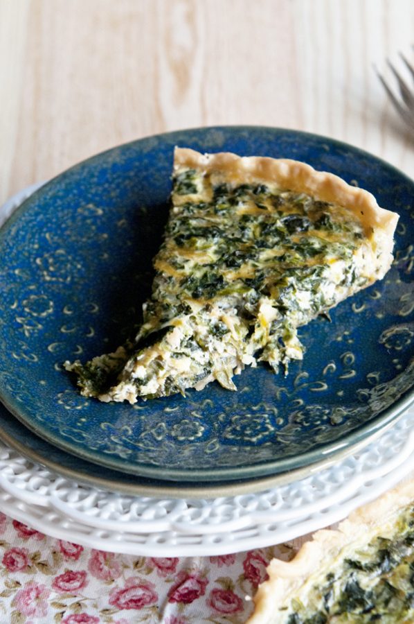 Simple Spinach Parmesan Quiche from www.dineanddish.net