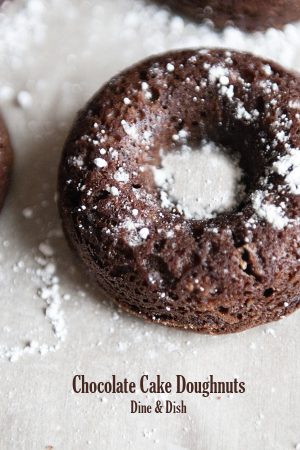Chocolate Cake Doughnuts www.dineanddish.net