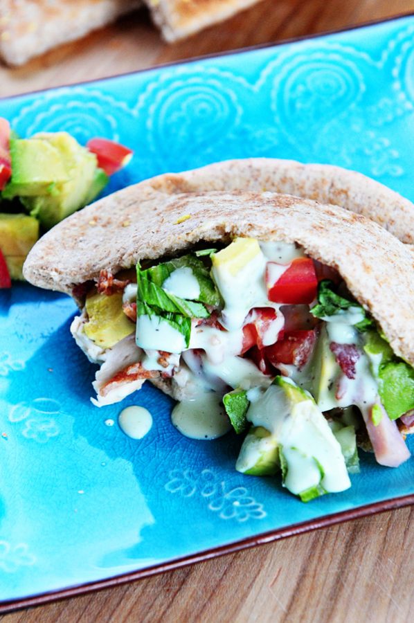 Stuff It {Recipe: Cobb Salad Stuffed Pita Pockets} - Dine and Dish