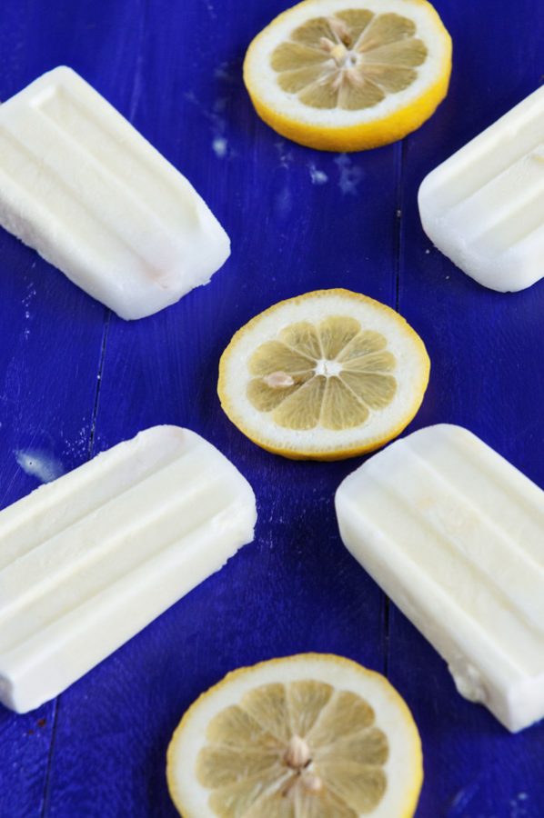 Creamy Lemonade Popsicles from Dine and Dish