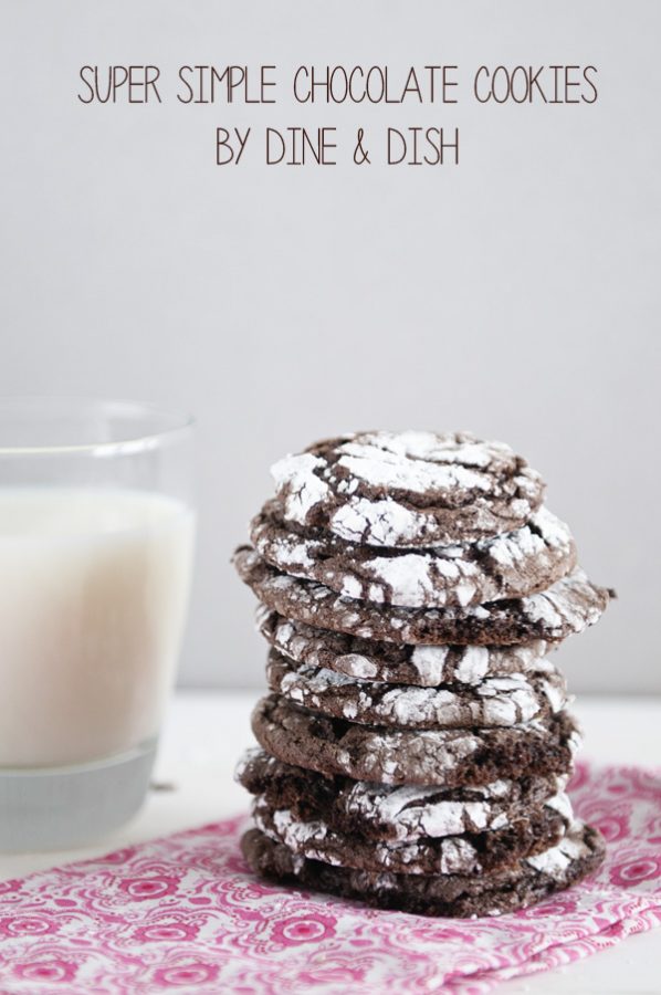 Super Simple Chocolate Cool Whip Cookies 3 Ingredients www.dineanddish.net