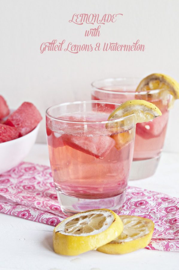 Lemonade with Watermelon and Grilled Lemons from www,dineanddish.net