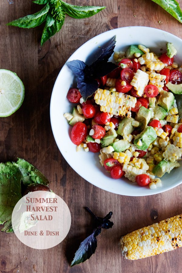 Summer Harvest Salad with Avocados, Tomatoes and Grilled Corn