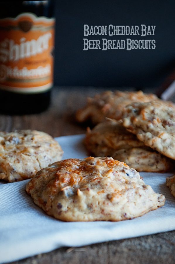 Bacon Cheddar Bay Beer Bread Biscuits from www.dineanddish.net