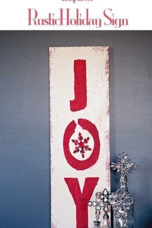 Pottery Barn Inspired Rustic Holiday Sign at dineanddish.net