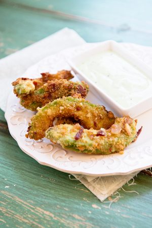 Flavorful Bacon California Avocado Fries by www.dineanddish.net