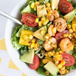 Spicy Shrimp and Avocado Salad by dineanddish.net