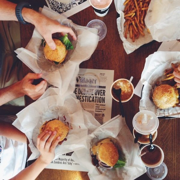 zombie burger overhead