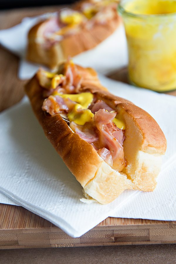 Fried Chopped Ham and Cheese Rolls