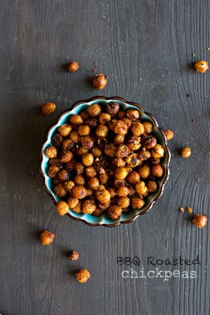 BBQ Roasted Chickpeas Recipe - a great snack from the Seriously Delish Cookbook