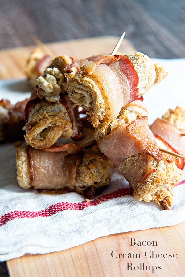 Bacon Cream Cheese Rollups an easy appetizer recipe from the 70's