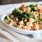 Farro with Langostino Tails and Spinach