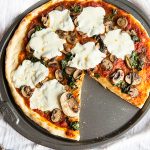 Pizza Dough Recipe and Sauteed Spinach and Mushroom Pizza