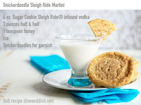 Celestial Seasonings Sugar Cookie Sleigh Ride is infused into vodka for this Snickerdoodle Sleigh Ride Martini Recipe Get the full details on dineanddish.net