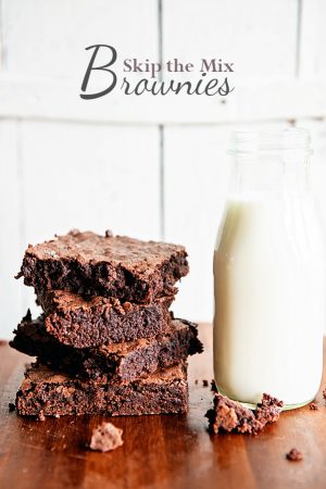 Skip the Mix Brownie Recipe from dineanddish.net