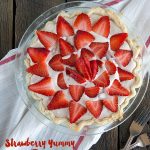 Strawberry Yummy Pie for Pi Day from dineanddish.net