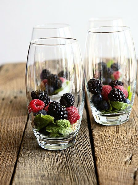 berries in a glass