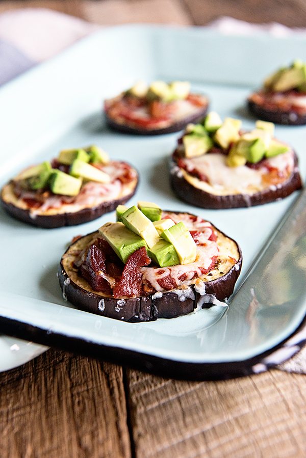 California Avocado Eggplant Pizza Recipe on dineanddish.net