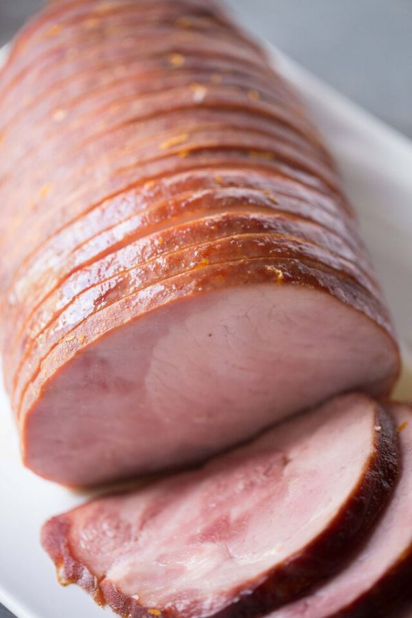 Apple Ginger Slow Cooker Ham from 