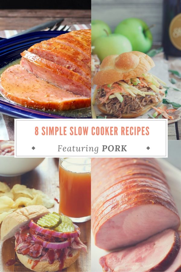 8 Simple Slow Cooker Recipes Featuring Pork - great meals for a busy school night!