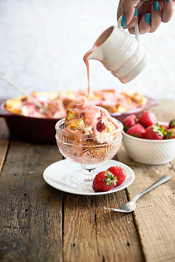 Strawberries and Cream French Toast Bake