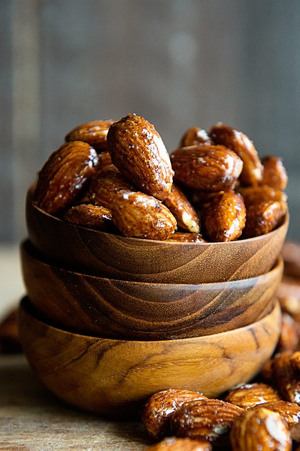 Honey Glazed Almonds Recipe on dineanddish.net