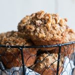 This hearty muffin recipe is full of great, heart healthy ingredients, like Walnuts, Oatmeal and Applesauce!