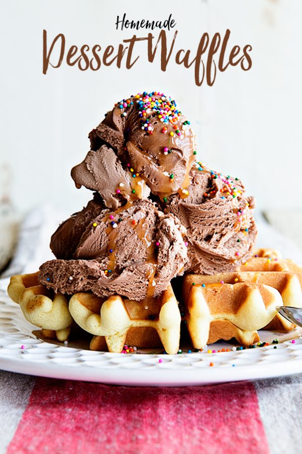 Homemade Dessert Waffles Recipe for Sundaes