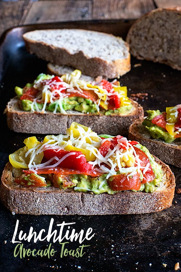 Amp up lunchtime with this loaded Lunchtime California Avocado Toast recipe on dineanddish.net