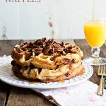 Maple Pecan Waffles Recipe from dineanddish.net