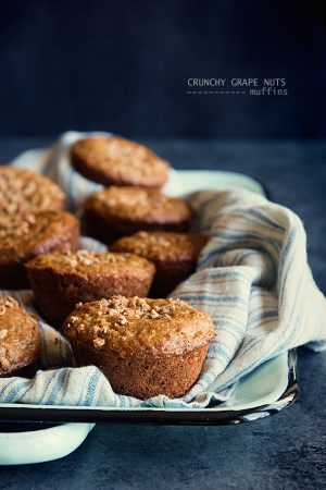 Crunchy Grape Nuts Muffins from dineanddish.net