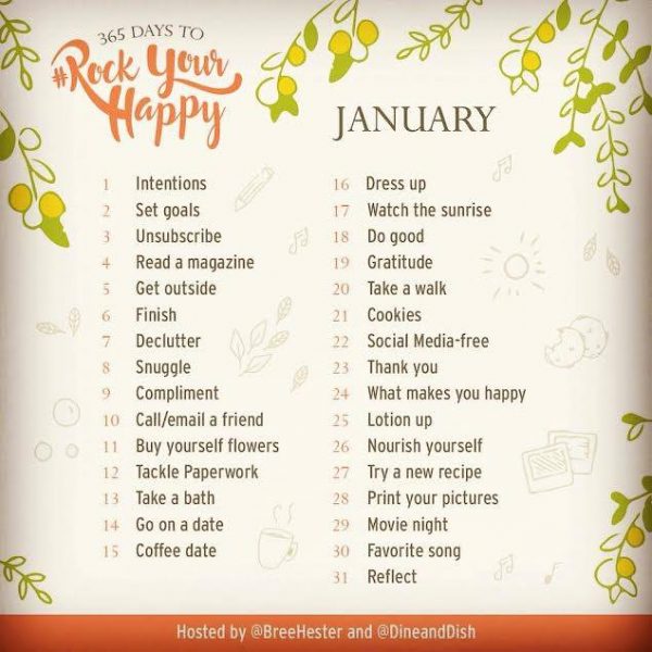 365 Days to Rock Your Happy January Prompts