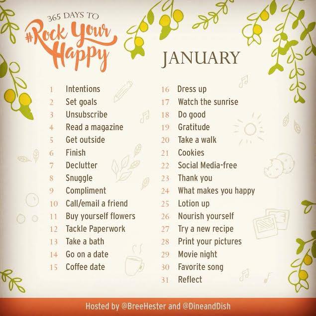 365 Days to Rock Your Happy January Prompts